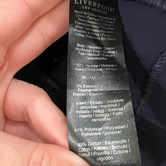 Liverpool Los Angeles navy hooded blazer size large - Picture 4 of 5